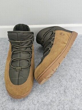 TIMBERLAND Pull-On Camp Slippers with Faux Fur Footbed LEAF GREEN Women Sz US 8